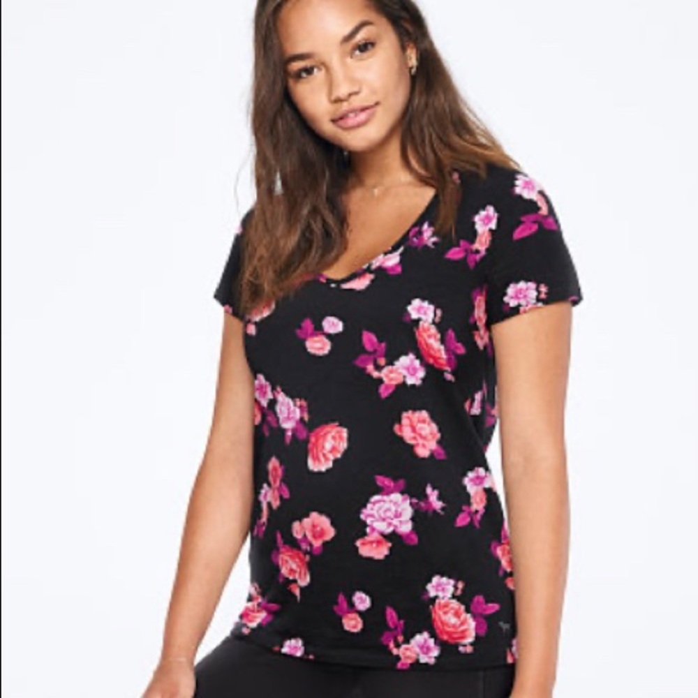 Floral V-Neck